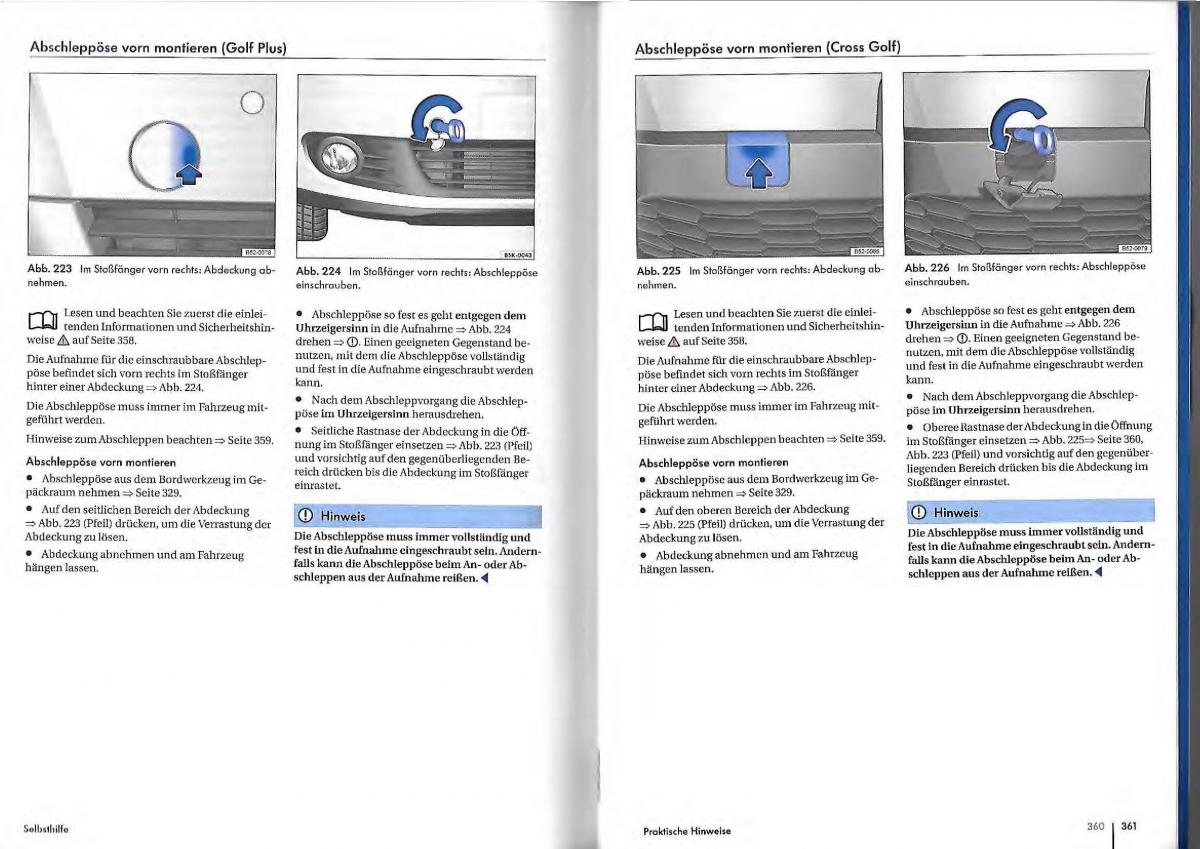 VW Golf Plus owners manual Handbuch / page 177