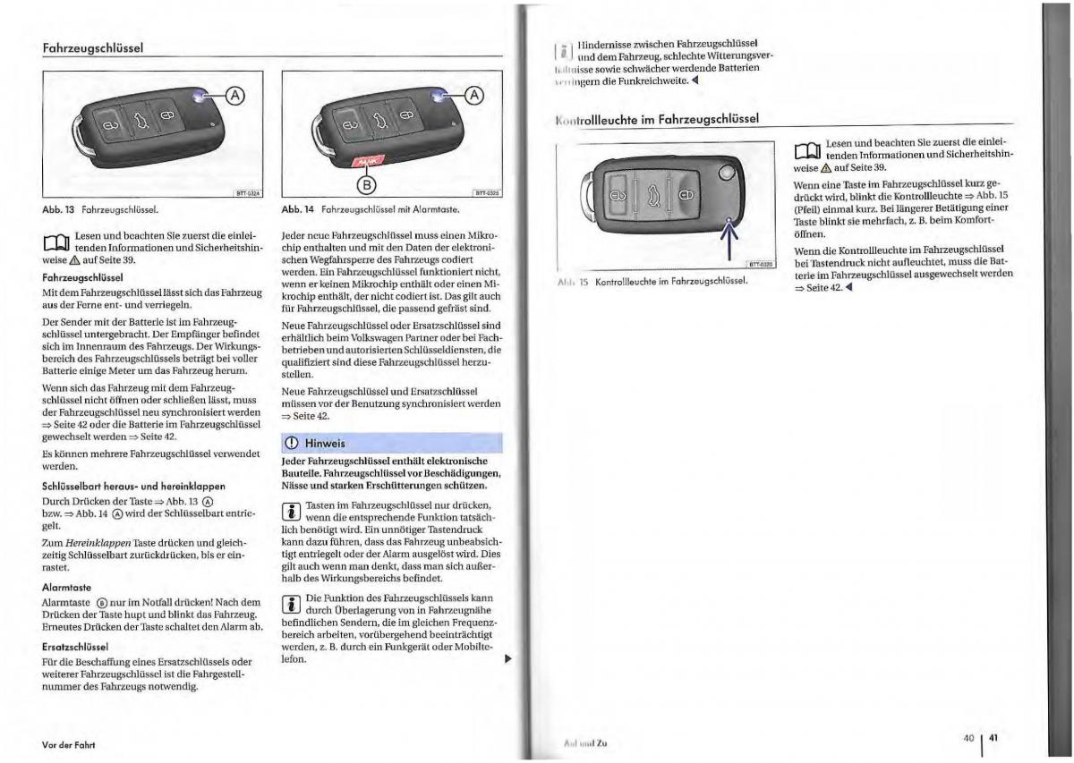 VW Golf Plus owners manual Handbuch / page 18