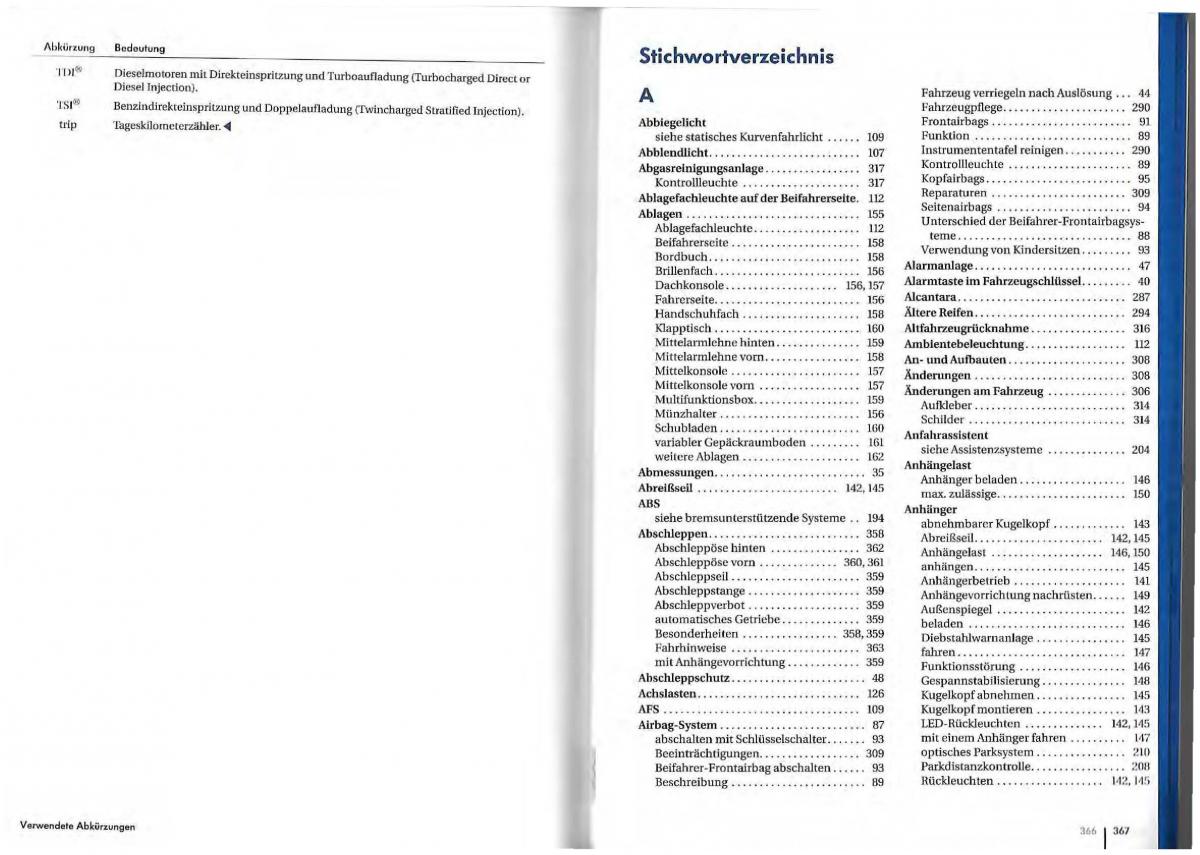 VW Golf Plus owners manual Handbuch / page 180