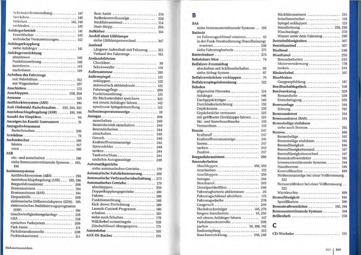 VW Golf Plus owners manual Handbuch / page 181