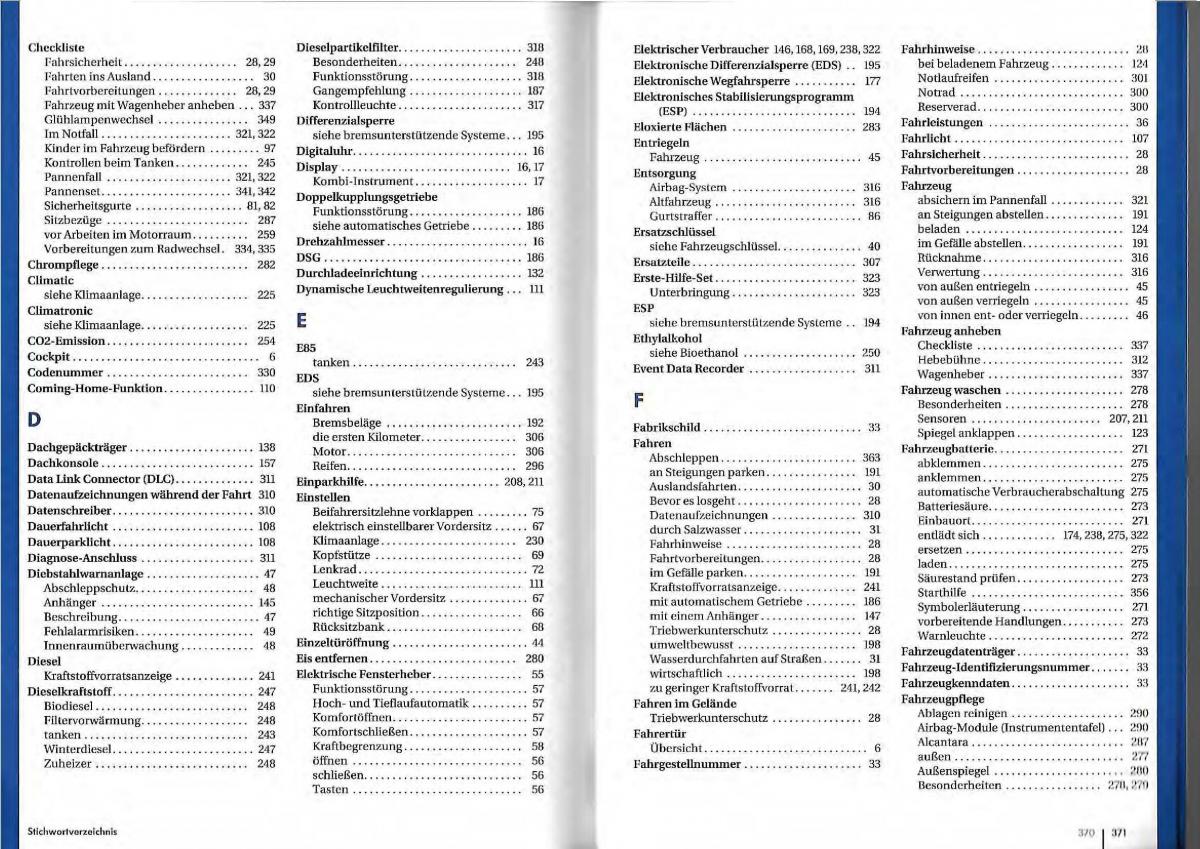 VW Golf Plus owners manual Handbuch / page 182