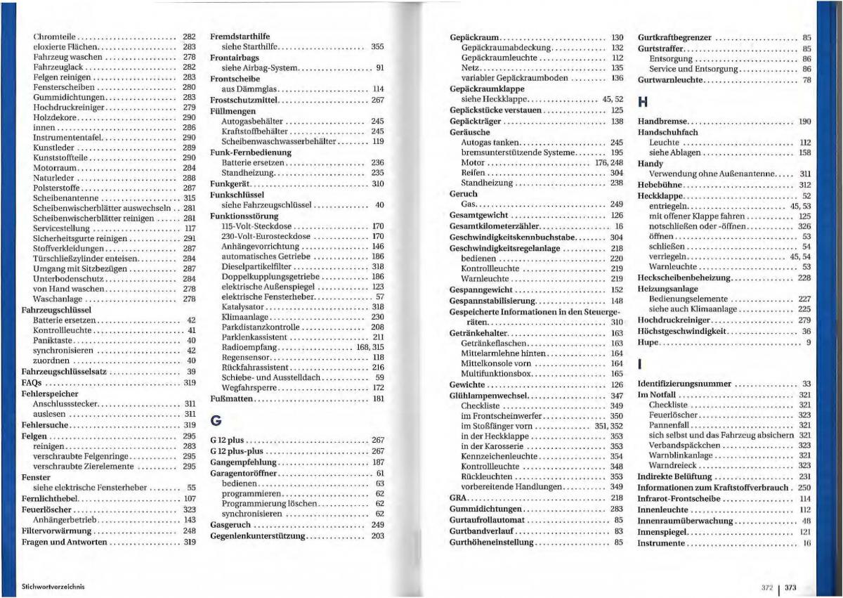 VW Golf Plus owners manual Handbuch / page 183