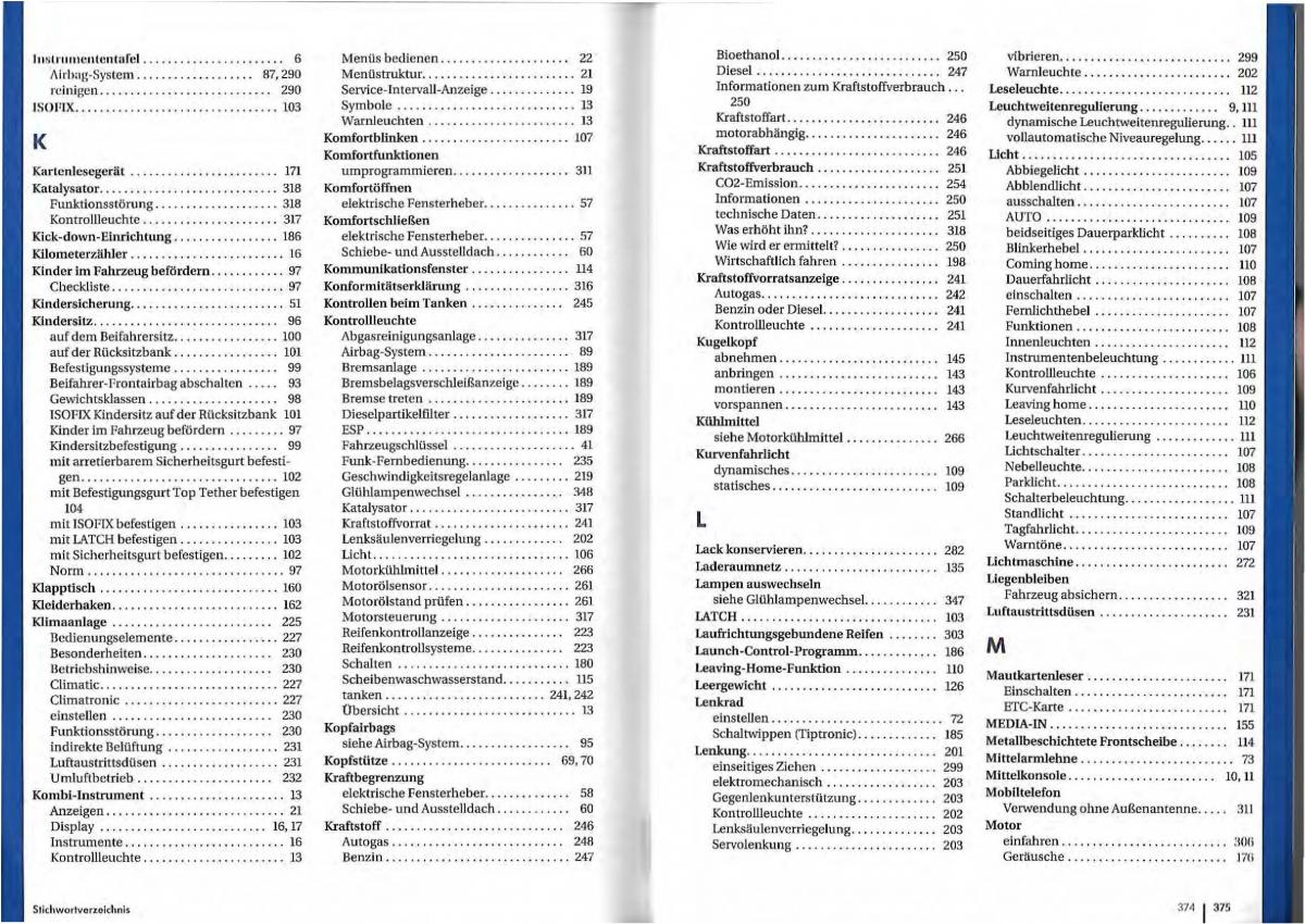 VW Golf Plus owners manual Handbuch / page 184