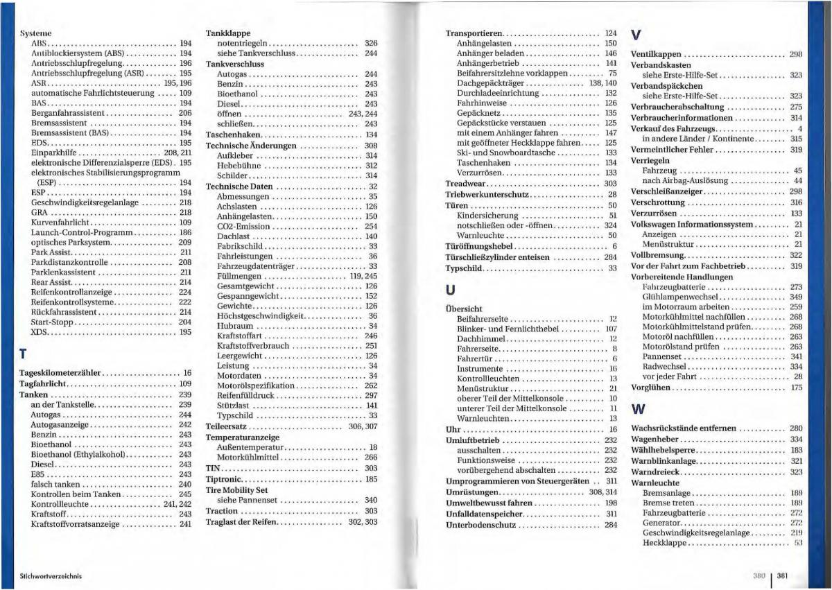 VW Golf Plus owners manual Handbuch / page 187