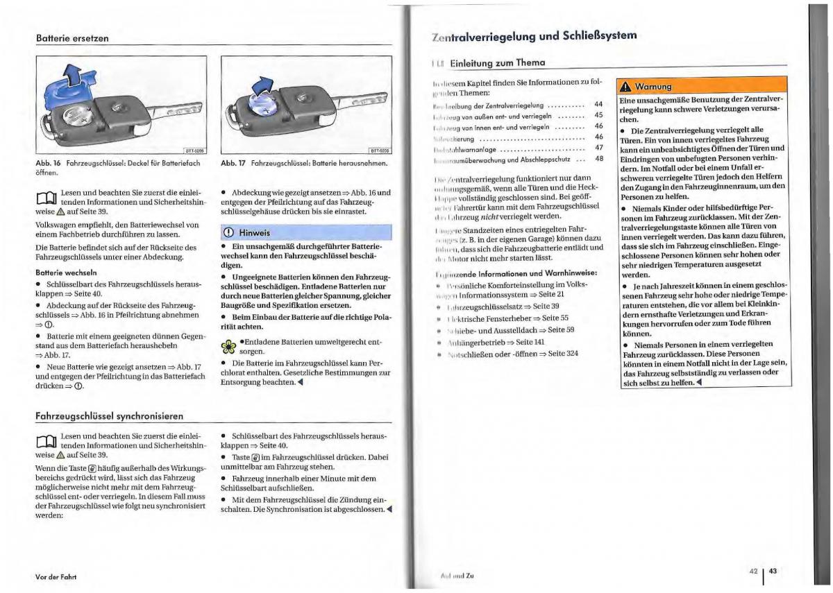 VW Golf Plus owners manual Handbuch / page 19