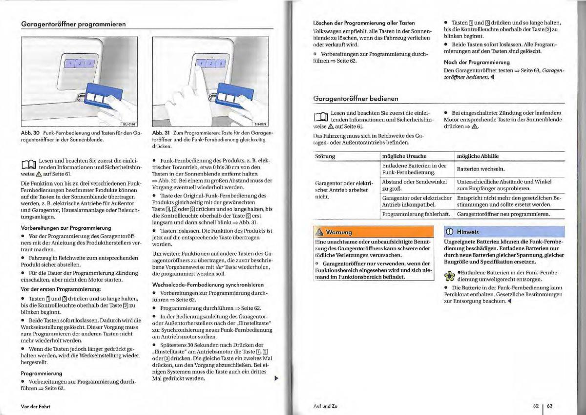 VW Golf Plus owners manual Handbuch / page 29