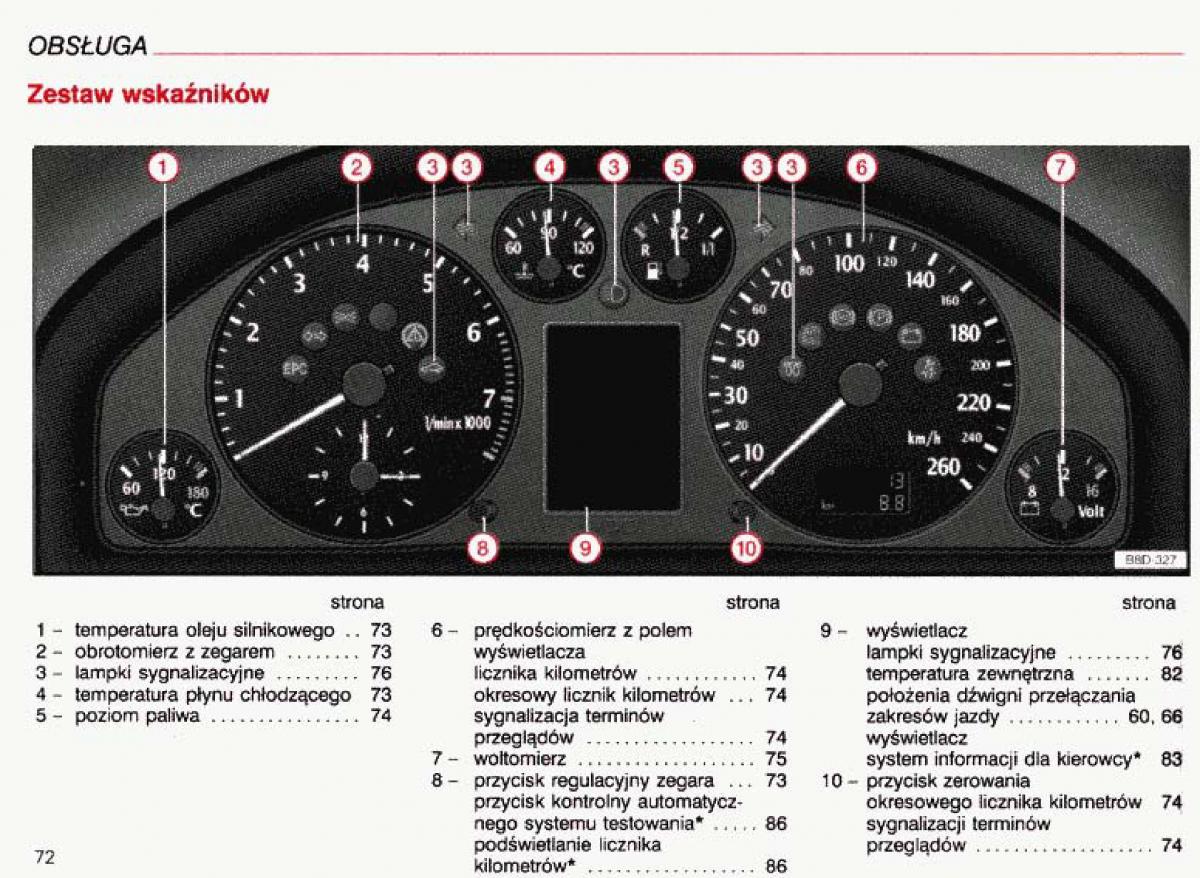 Audi A4 B5 8D instrukcja obslugi / page 73