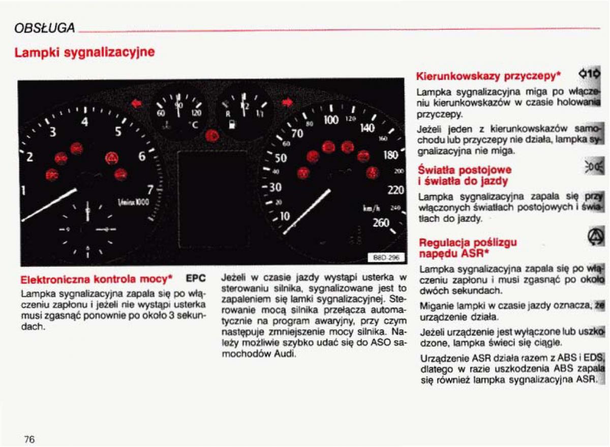 Audi A4 B5 8D instrukcja obslugi / page 77