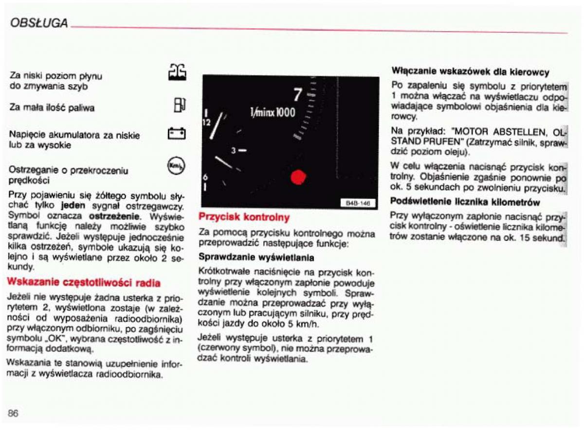 Audi A4 B5 8D instrukcja obslugi / page 87