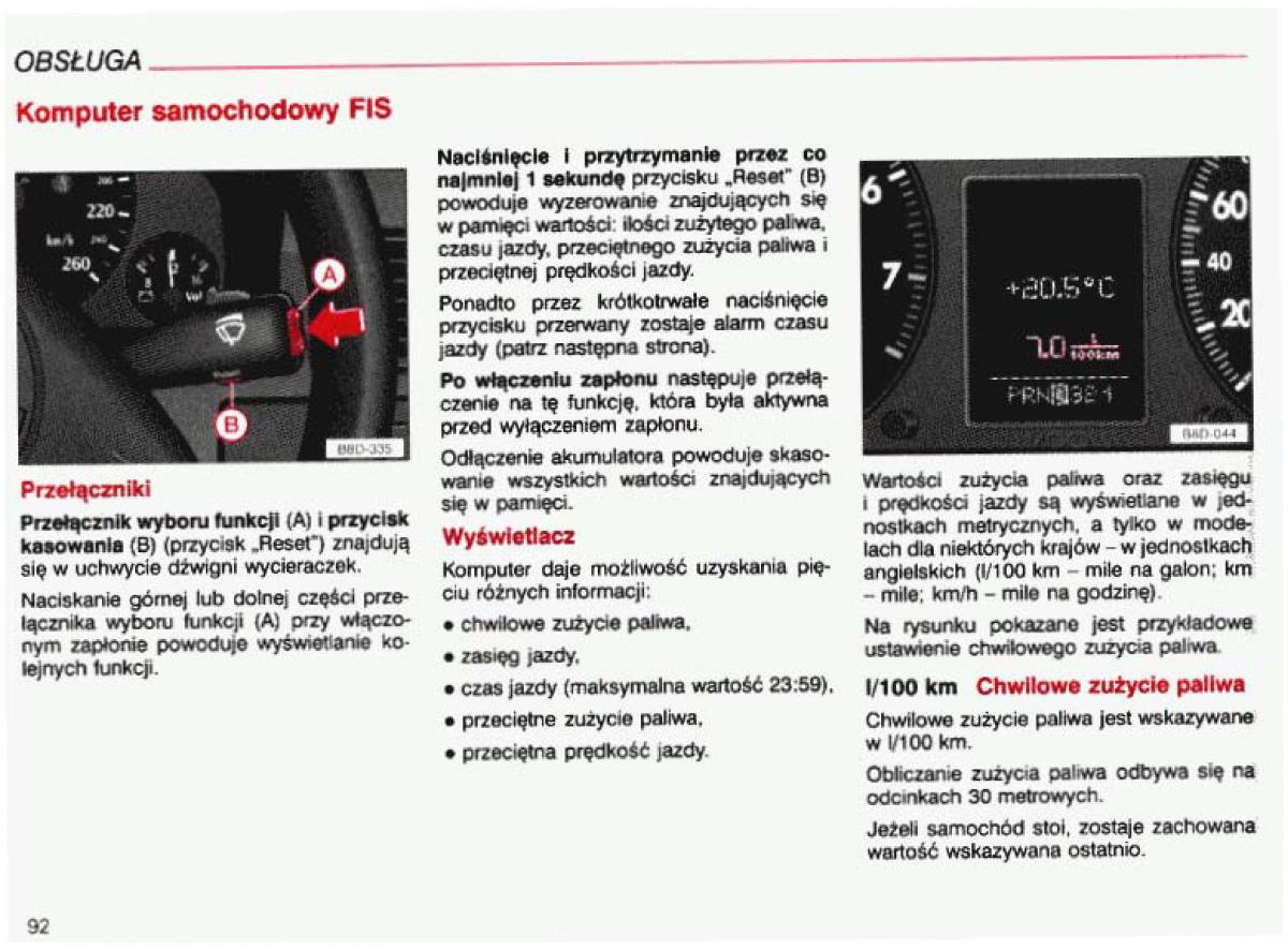 Audi A4 B5 8D instrukcja obslugi / page 93