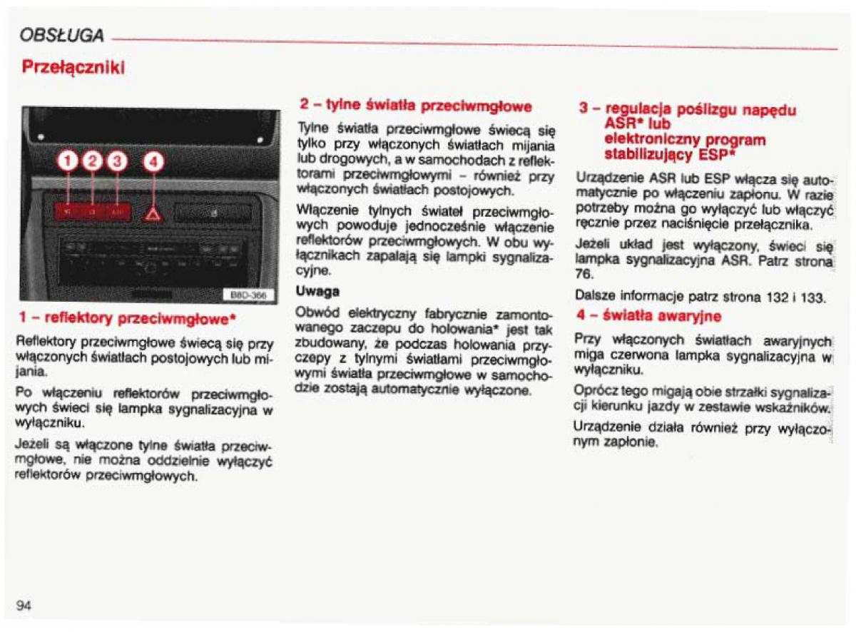 Audi A4 B5 8D instrukcja obslugi / page 95