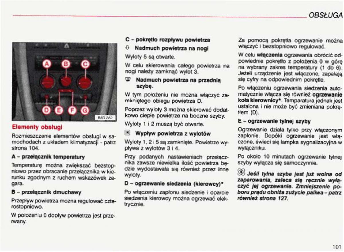 Audi A4 B5 8D instrukcja obslugi / page 102