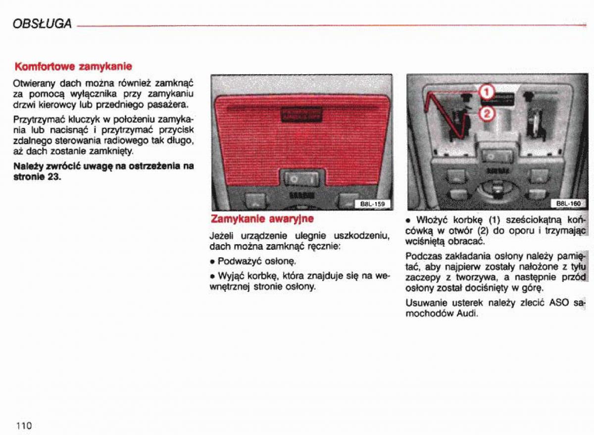 Audi A4 B5 8D instrukcja obslugi / page 111