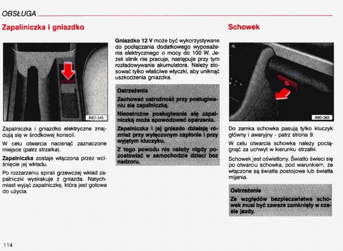 Audi A4 B5 8D instrukcja obslugi / page 115