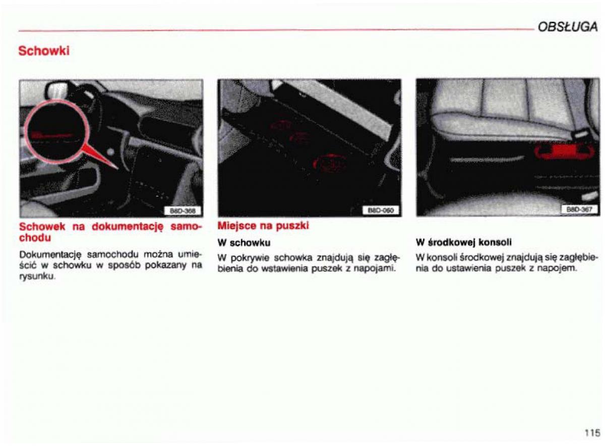 Audi A4 B5 8D instrukcja obslugi / page 116