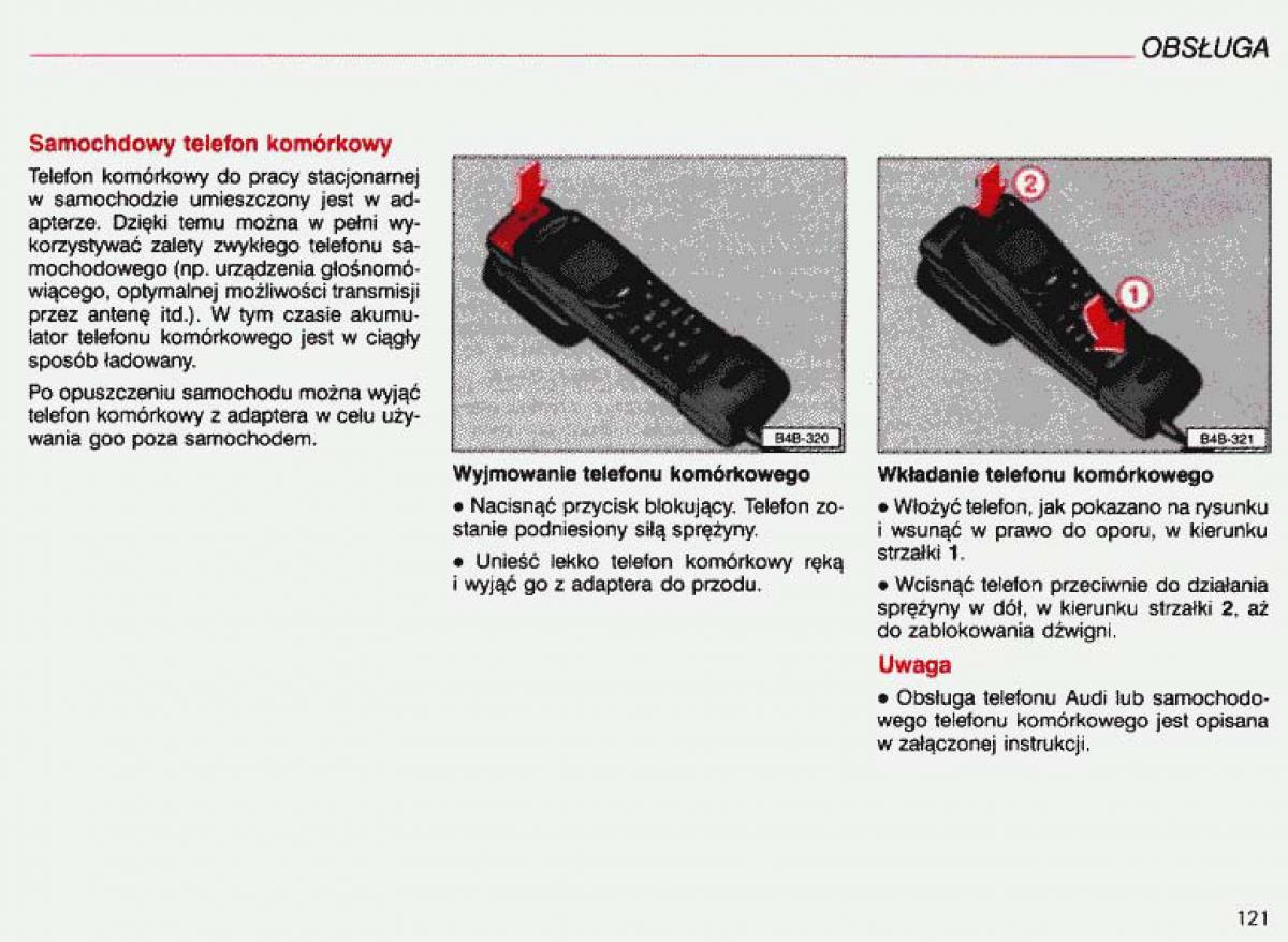 Audi A4 B5 8D instrukcja obslugi / page 122