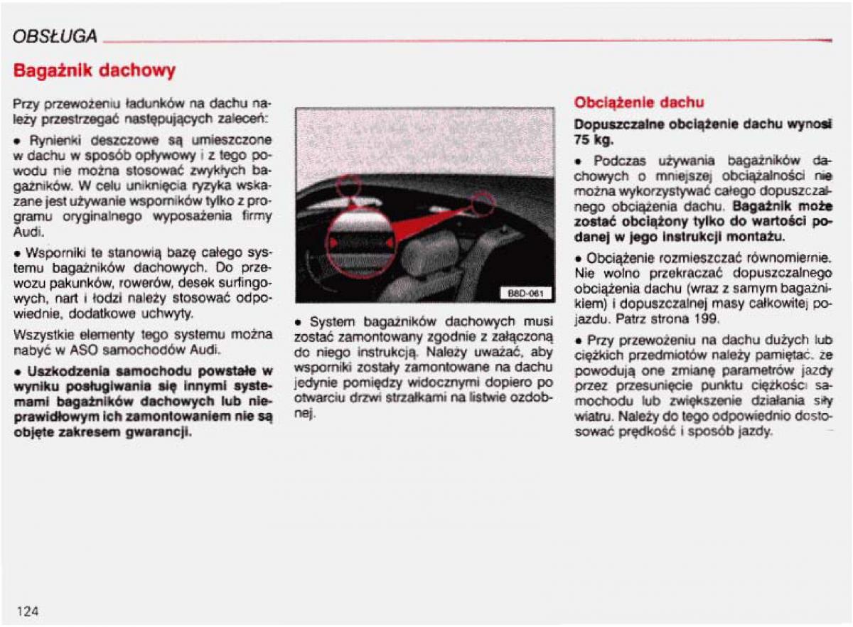 Audi A4 B5 8D instrukcja obslugi / page 125