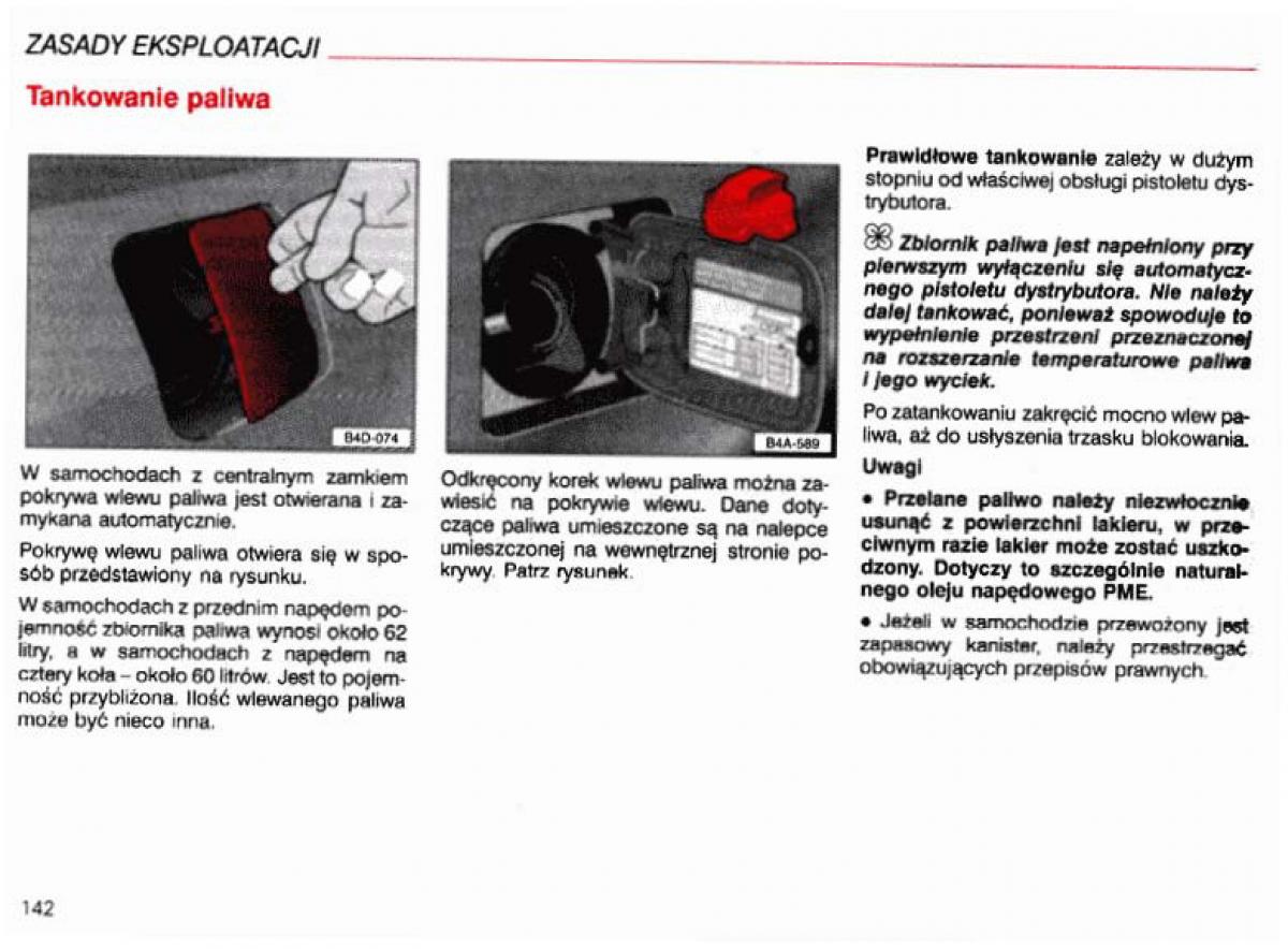 Audi A4 B5 8D instrukcja obslugi / page 143