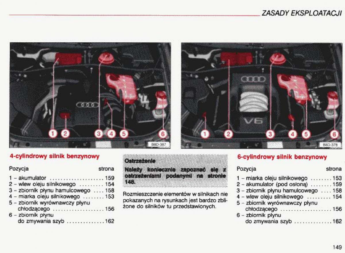 Audi A4 B5 8D instrukcja obslugi / page 150