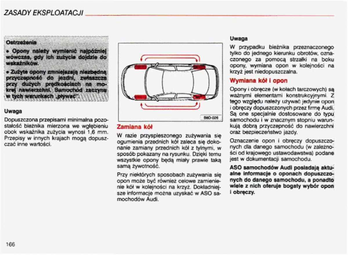 Audi A4 B5 8D instrukcja obslugi / page 167