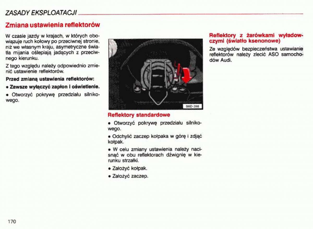 Audi A4 B5 8D instrukcja obslugi / page 171