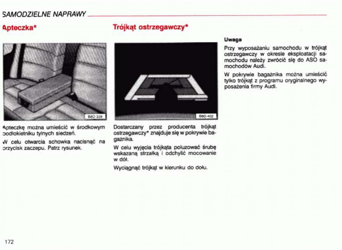 Audi A4 B5 8D instrukcja obslugi / page 173