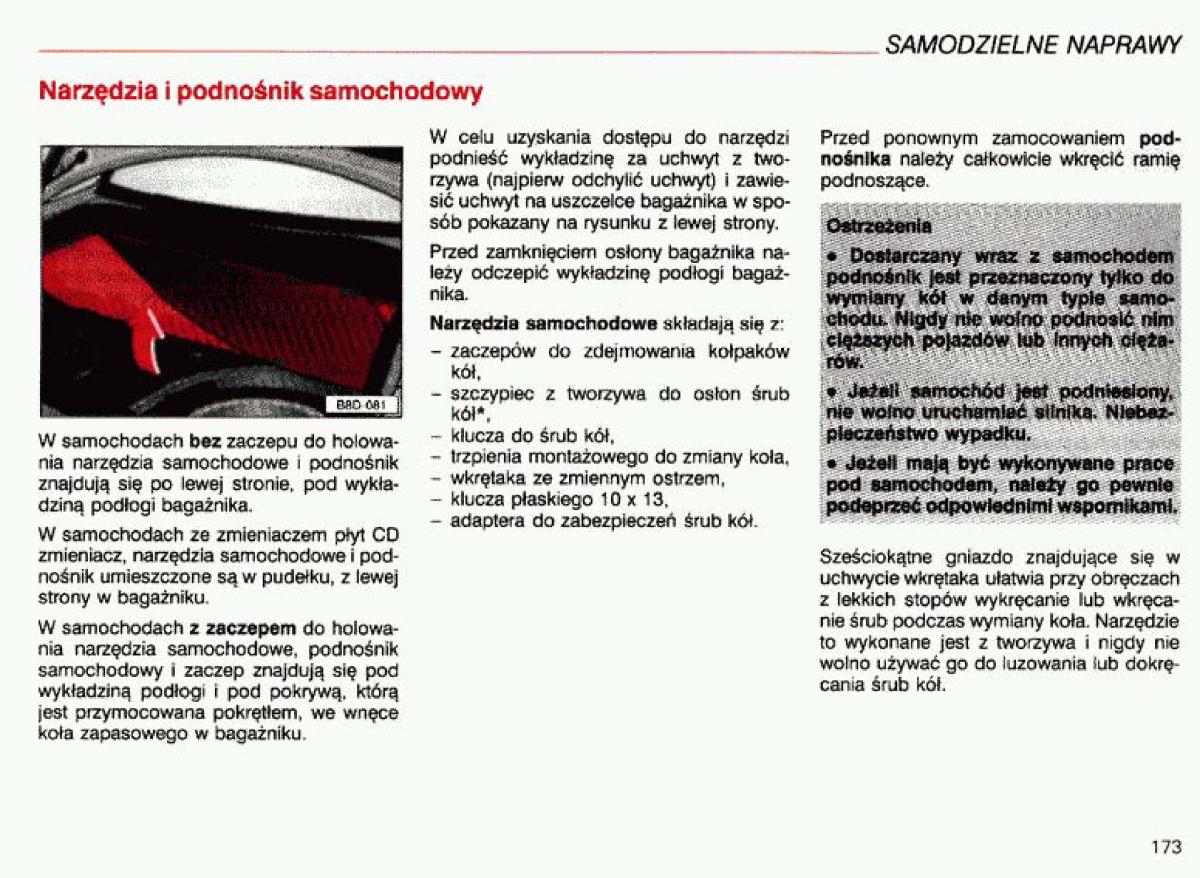 Audi A4 B5 8D instrukcja obslugi / page 174