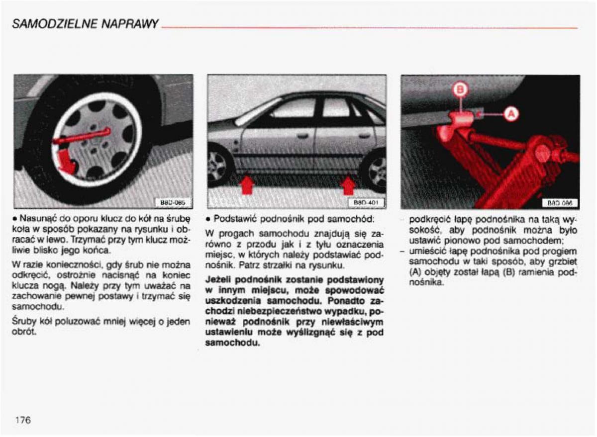 Audi A4 B5 8D instrukcja obslugi / page 177