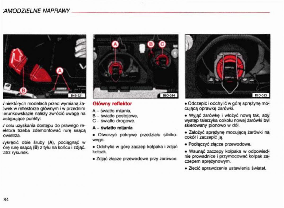 Audi A4 B5 8D instrukcja obslugi / page 185