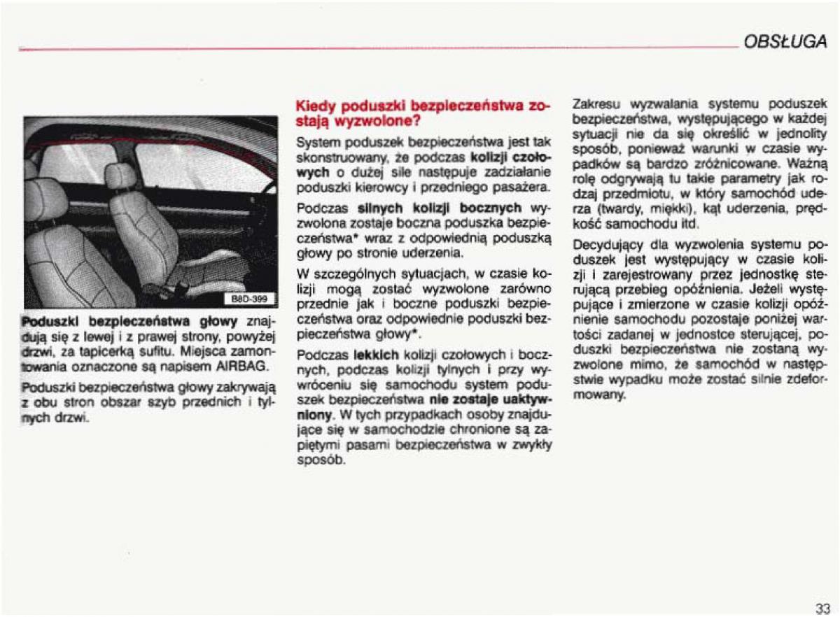 Audi A4 B5 8D instrukcja obslugi / page 34