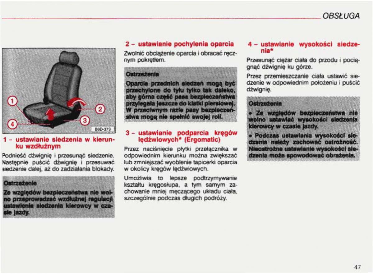 Audi A4 B5 8D instrukcja obslugi / page 48