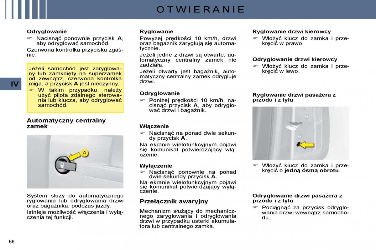 Citroen C4 I 1 instrukcja obslugi / page 56