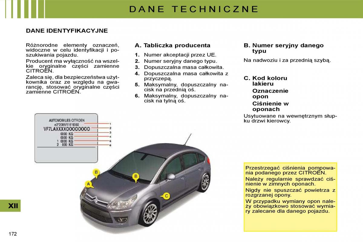 manual  Citroen C4 I 1 instrukcja / page 179