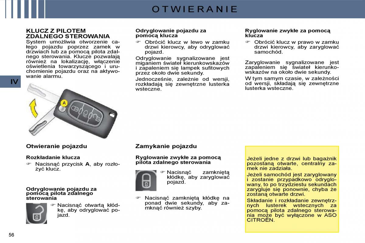 Citroen C4 I 1 instrukcja obslugi / page 43