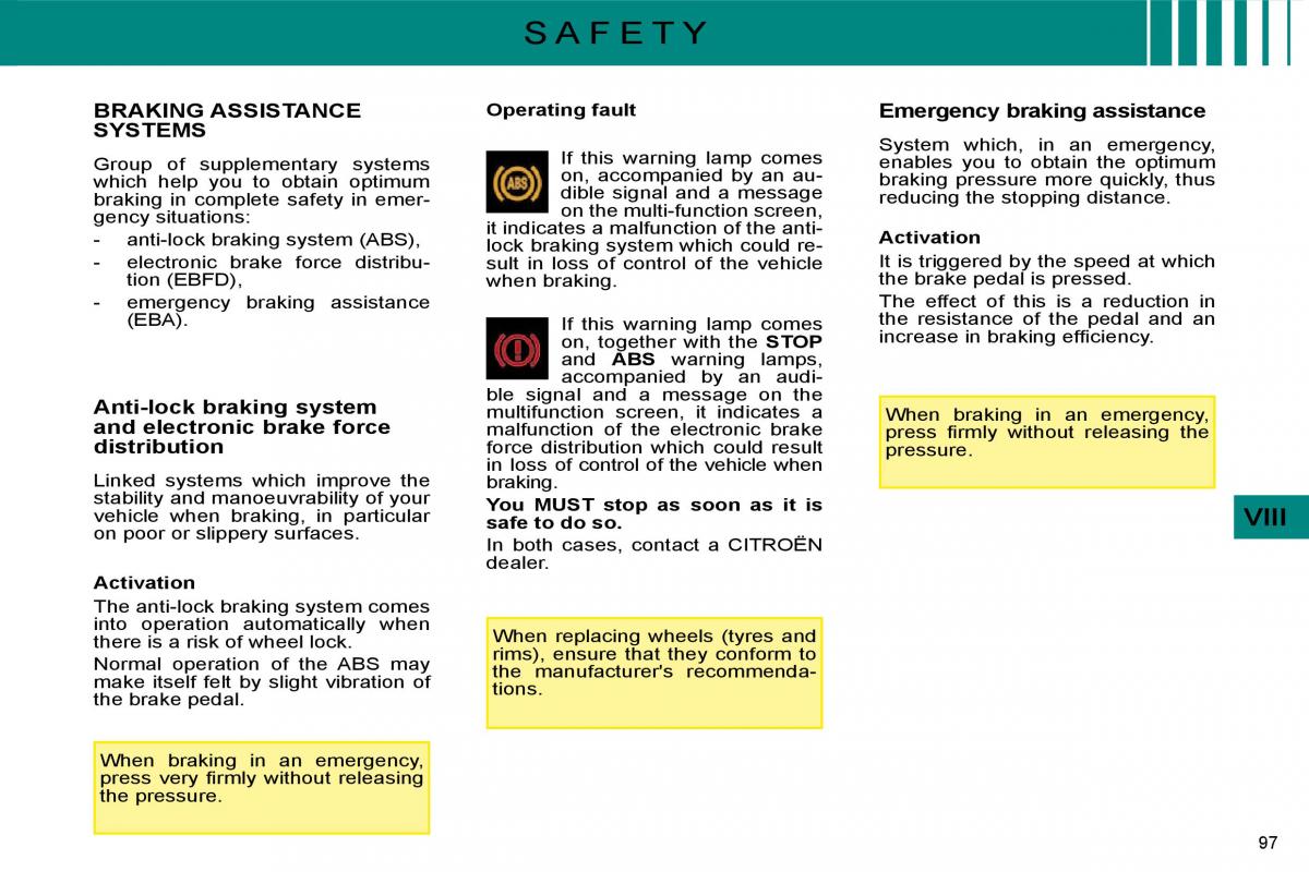 manual  Citroen C4 I 1 owners manual / page 100