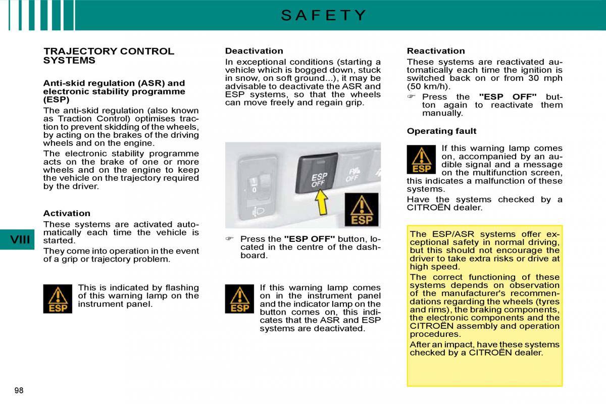 manual  Citroen C4 I 1 owners manual / page 101