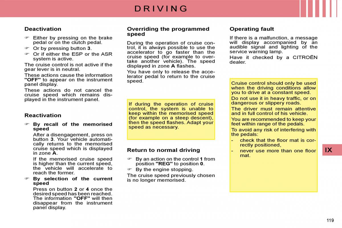 manual  Citroen C4 I 1 owners manual / page 124