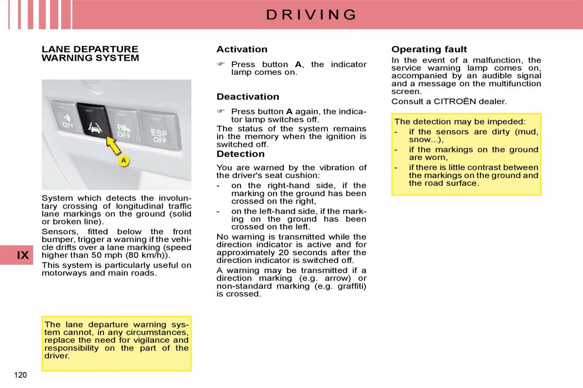 manual  Citroen C4 I 1 owners manual / page 125