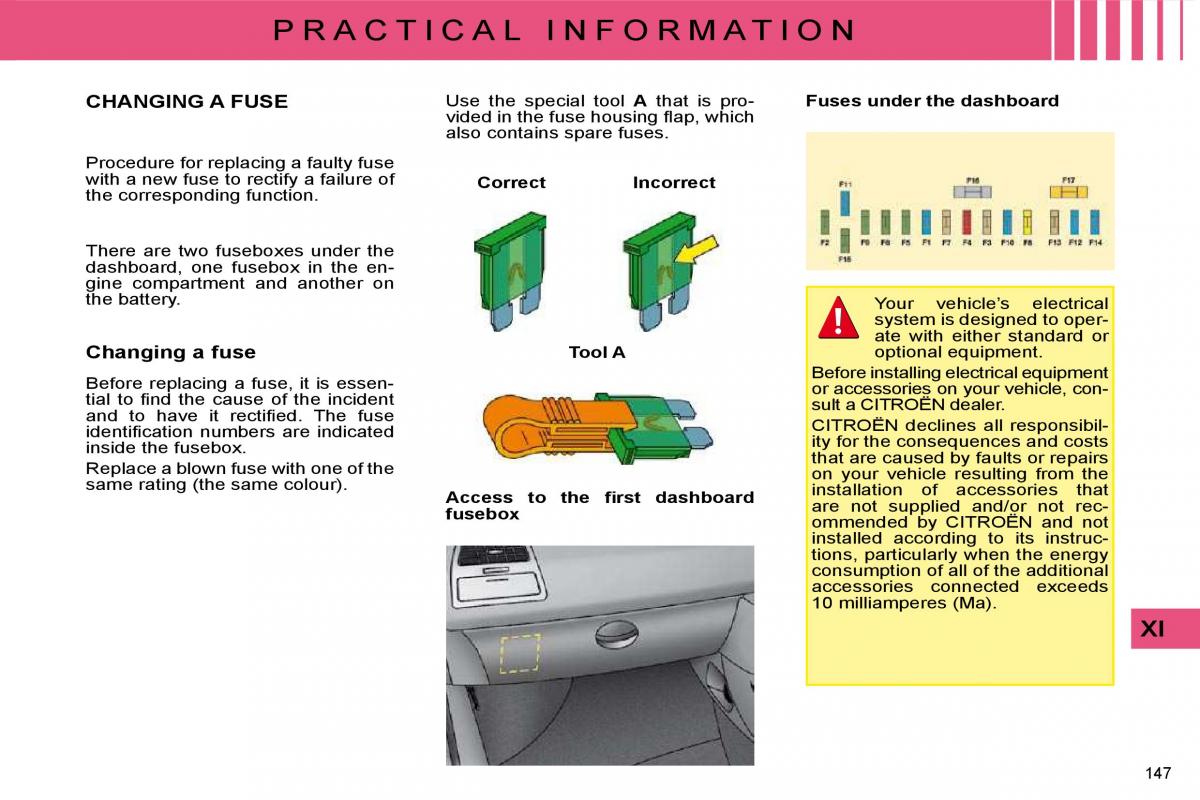 manual  Citroen C4 I 1 owners manual / page 152