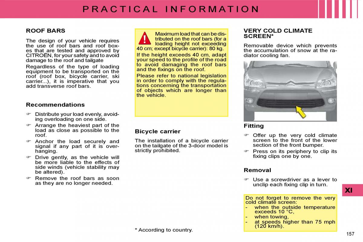 manual  Citroen C4 I 1 owners manual / page 164