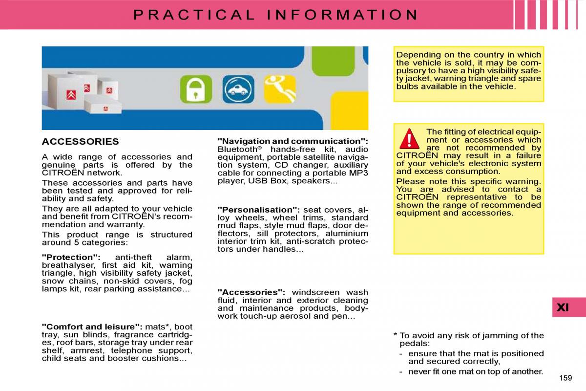 manual  Citroen C4 I 1 owners manual / page 166