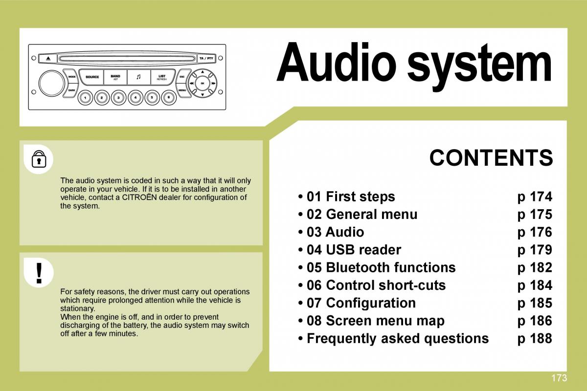 manual  Citroen C4 I 1 owners manual / page 180