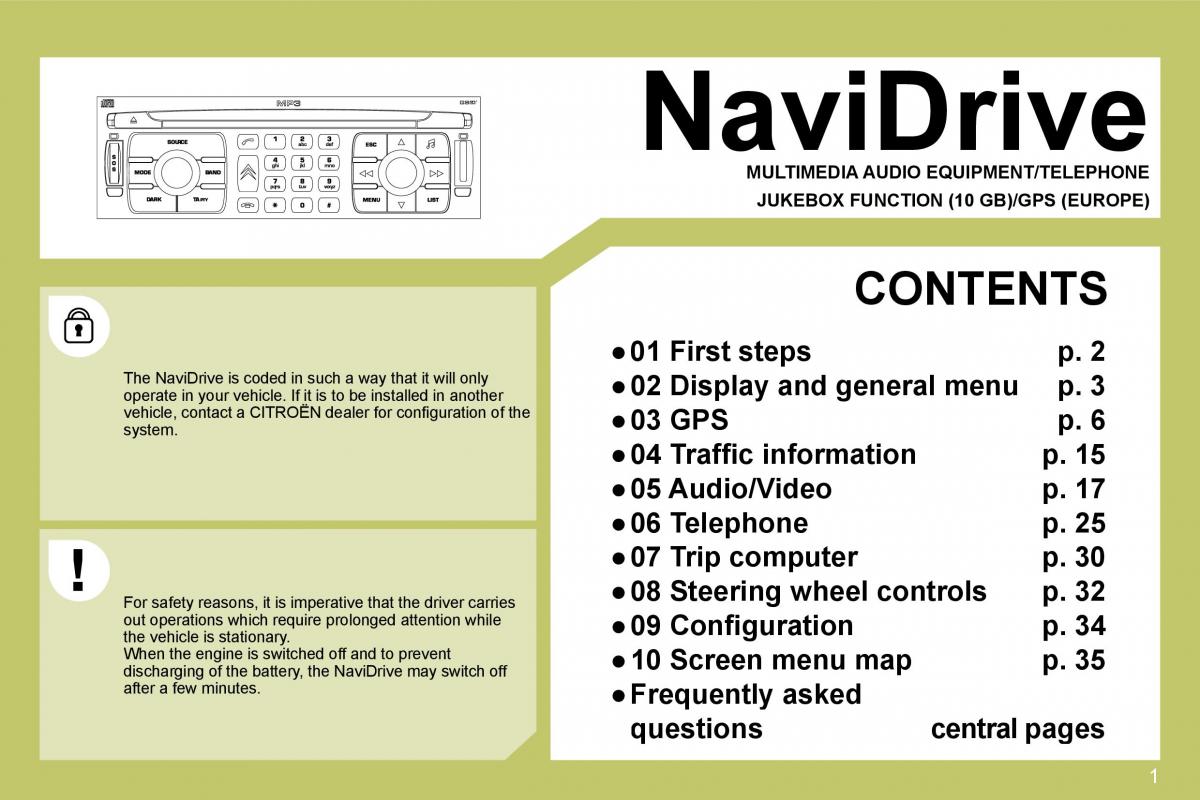 manual  Citroen C4 I 1 owners manual / page 197