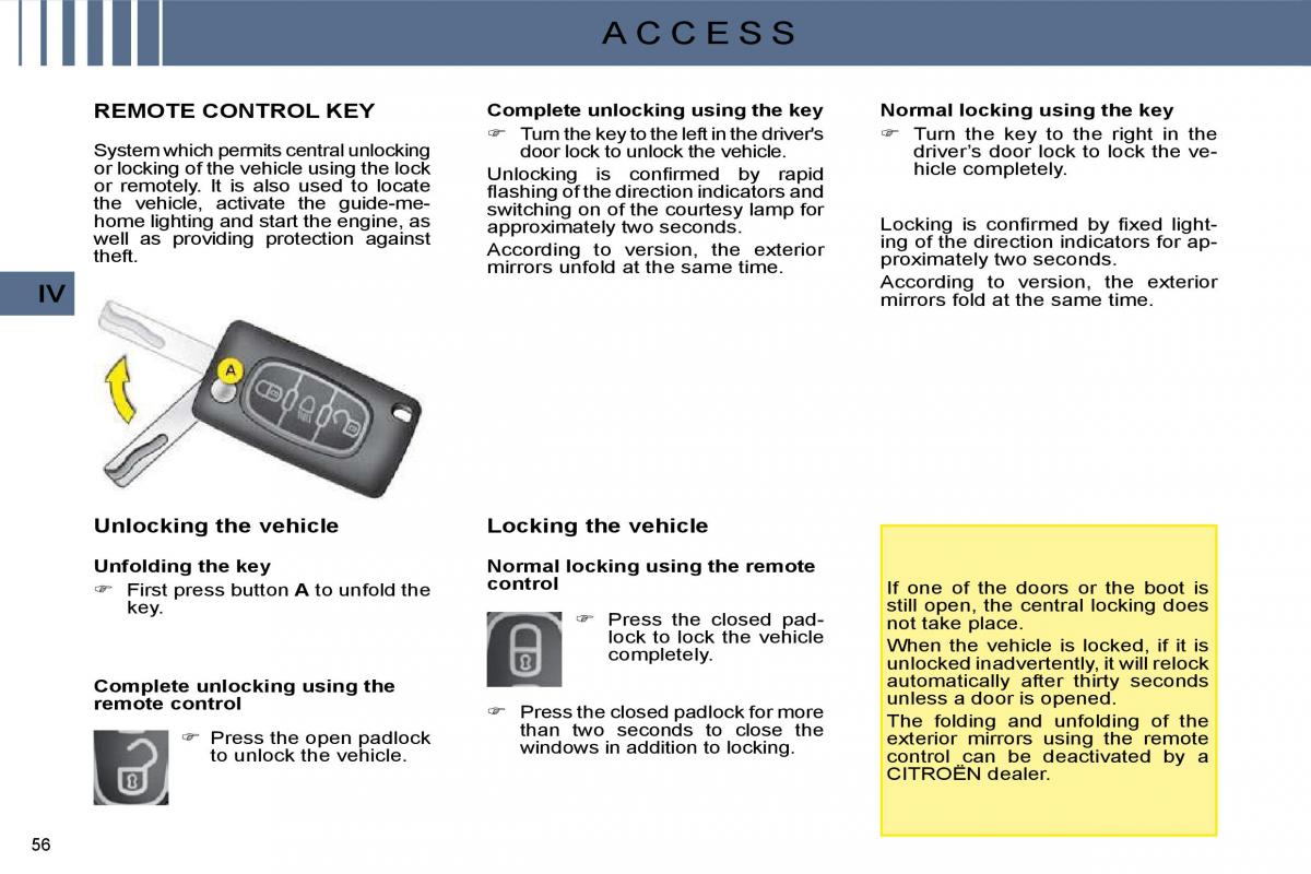 manual  Citroen C4 I 1 owners manual / page 43