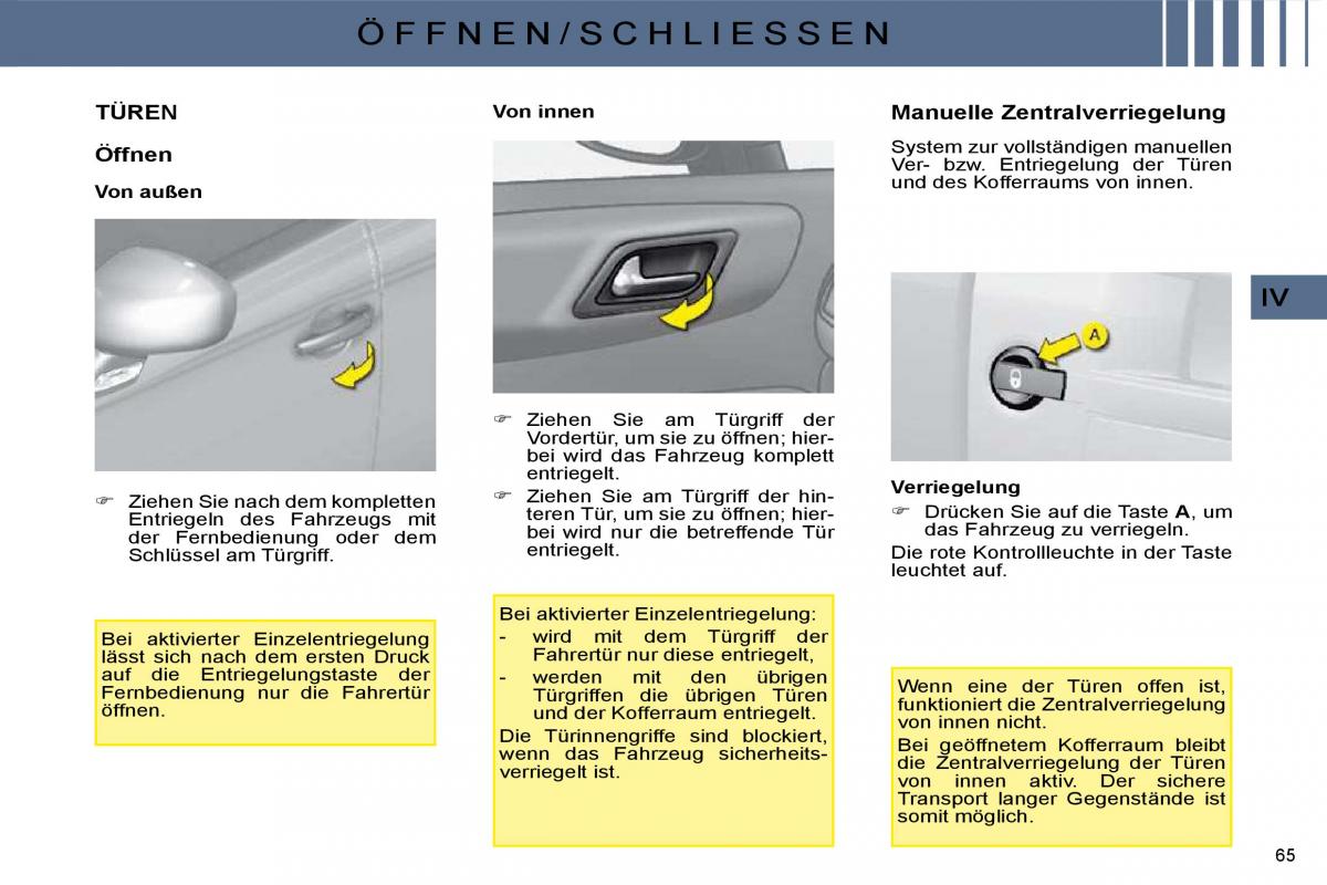 Citroen C4 I 1 owners manual Handbuch / page 55