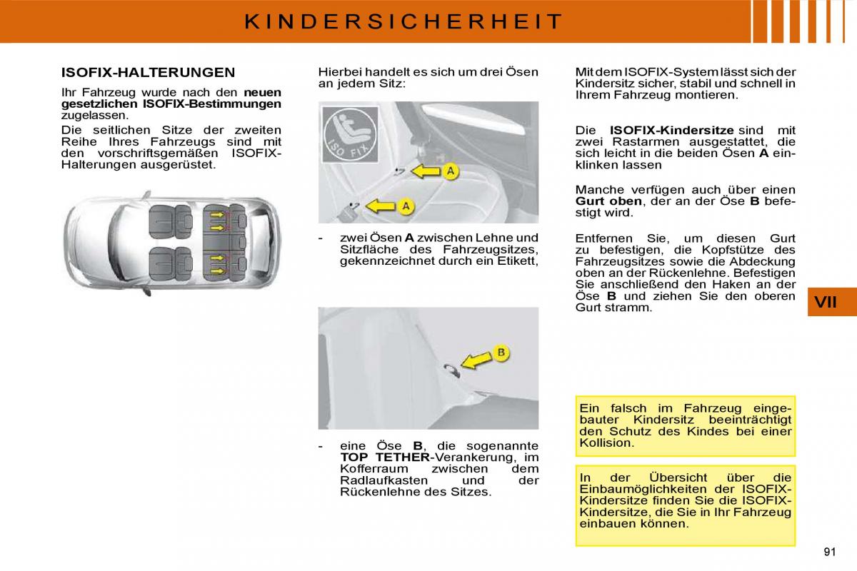 Citroen C4 I 1 owners manual Handbuch / page 94