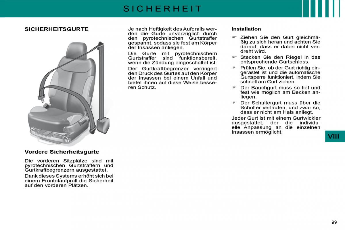 Citroen C4 I 1 owners manual Handbuch / page 102