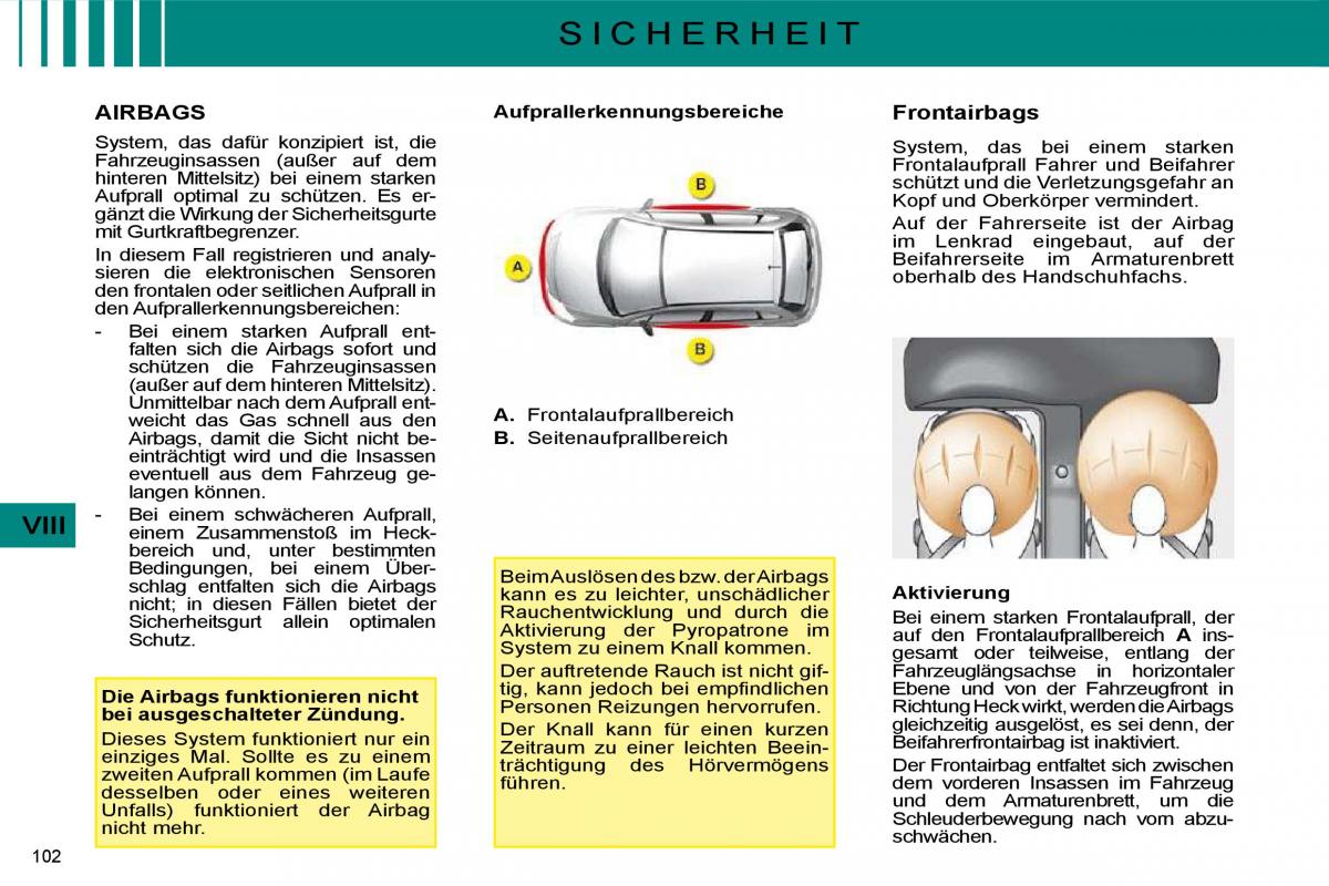 Citroen C4 I 1 owners manual Handbuch / page 105