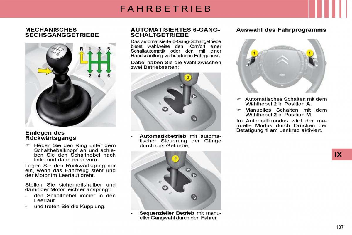 Citroen C4 I 1 owners manual Handbuch / page 111