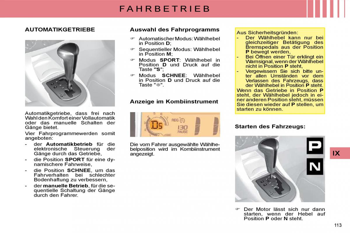 Citroen C4 I 1 owners manual Handbuch / page 118